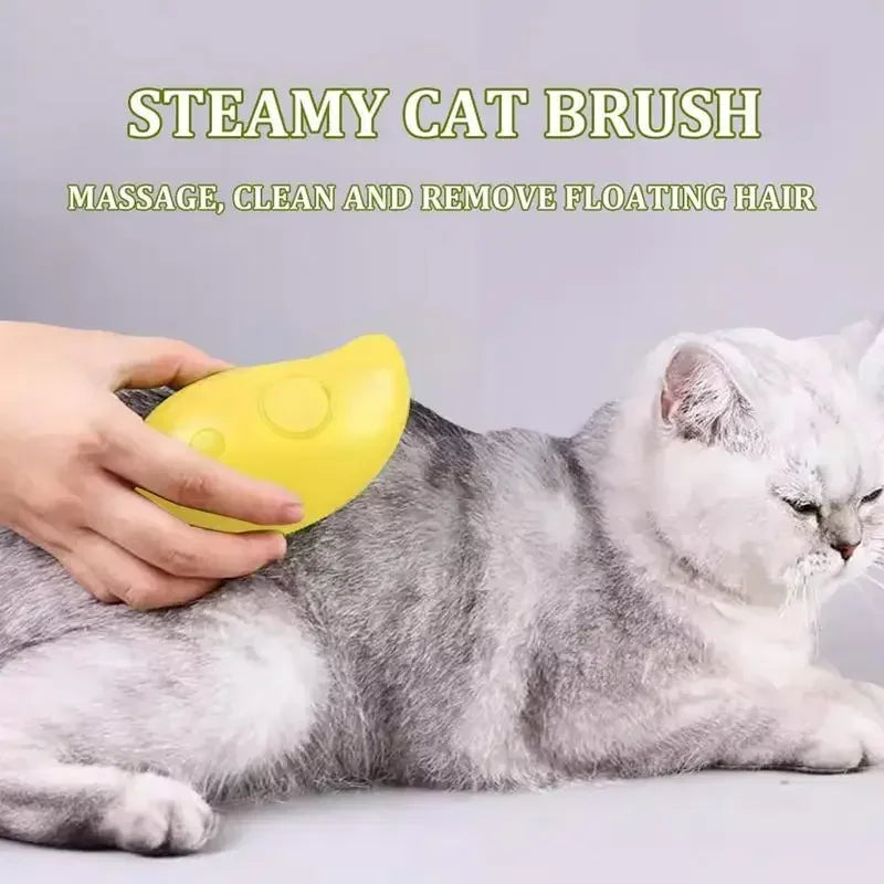3 in 1 Pet Grooming Steam Brush Sprayer Massage Comb- Cat/Dog