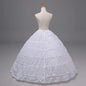 White 6‑Hoop Petticoat (Ball Gown Wedding &amp; Quinceañera Underskirt)