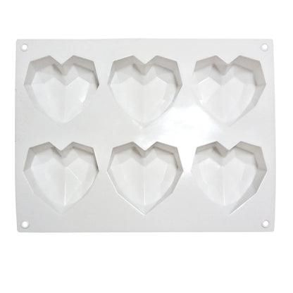 Silicone Diamond Love Baking Mold Set Letter Number Molds 1/6/8 Cavity Heart Mousse Pastry Cake Chocolate Soap Candle Mould