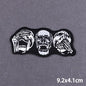 The Death Embroidery Iron On Patches For Clothing DIY Applique Patches On Clothes Skull Badges on backpack Jakcet