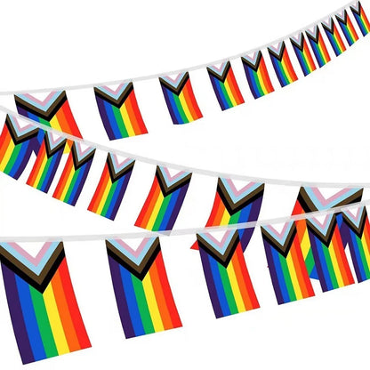 Rainbow string Flags 20pcsset/14x21cm Rainbow  Flags Banner LGBT Pride Lesbian Gay Parades string