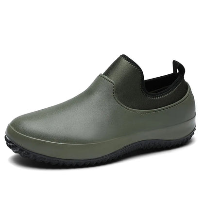 Mens Kitchen Working Shoes Non-slip Waterproof Chef Shoes Casual Unisex Work Shoes Water Shoes Rain Cotton Boots Plus Size 35-47