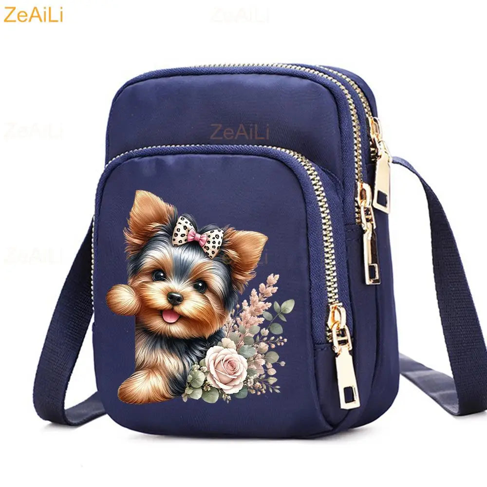 Cat & Dog Faith Quote Crossbody Phone Bag