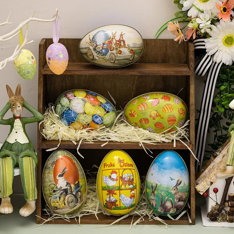 8pMetal Decorated Easter Egg Shell