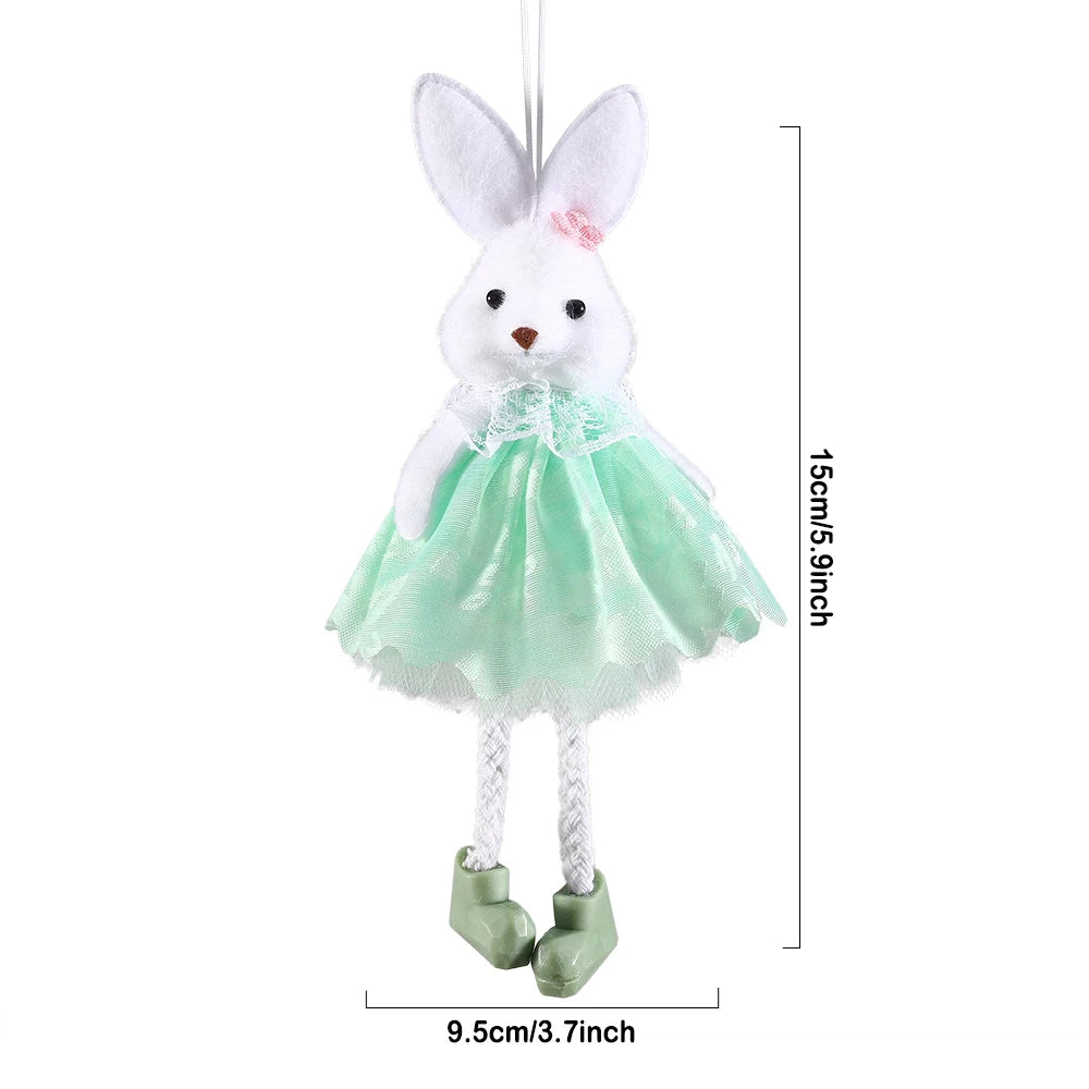 1pc Easter Flower Fairy Decoration Cute Rabbit Hanging Pendant Spring Easter Party Decor Birthday Baby Shower Supplies Kids Gift