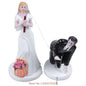 Bride & Groom Funny Wedding Cake Topper Figurine