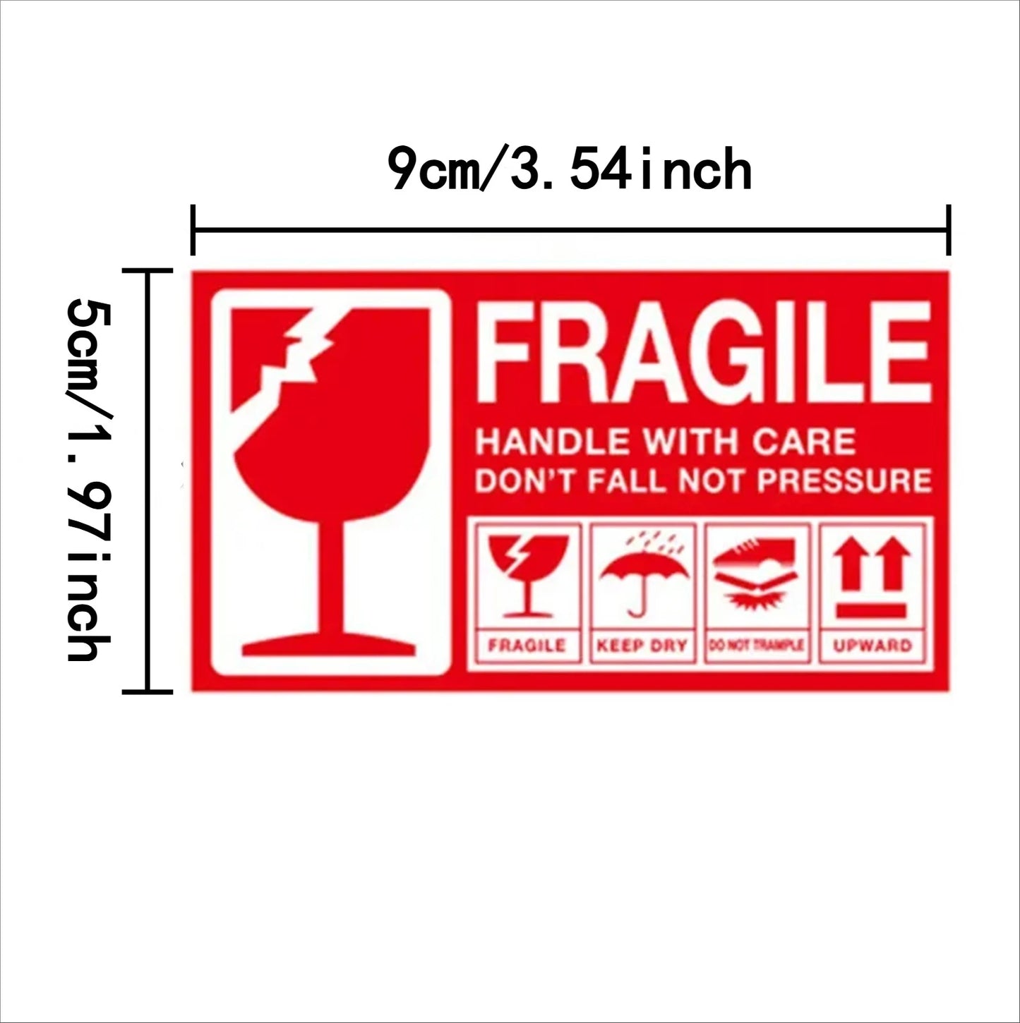 50/100PCS Fragile Stickers The Goods Please Handle with Care Warning Labels