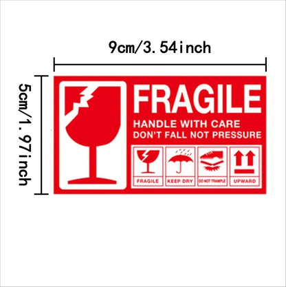 50/100PCS Fragile Stickers The Goods Please Handle with Care Warning Labels