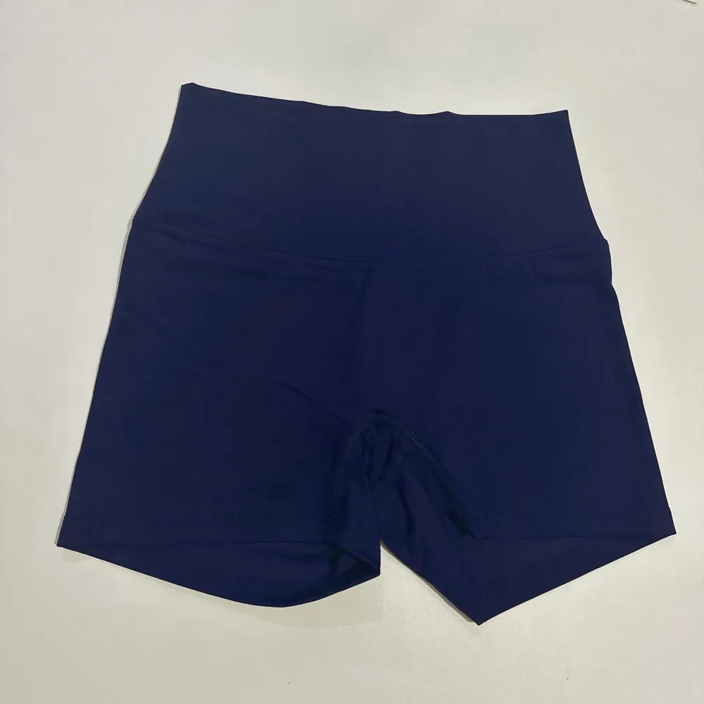 Solid Color High Waist Yoga Ultrashort Leggings Soft Women Gym Athletic Tight Sport Short Compression Comprehensive Training Jog