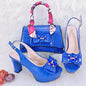 Doershow beautiful Italian shoe and bag set, featuring new shoes and matching bags from Italy in a stunning pink color, model HFG1-23.