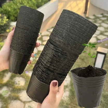 S/M/L/XL Black Seedling Nursery Pots Seed Starting Grow Bag Flower Plant Breathable Container Garden Vegetable Box Cuttings Tool