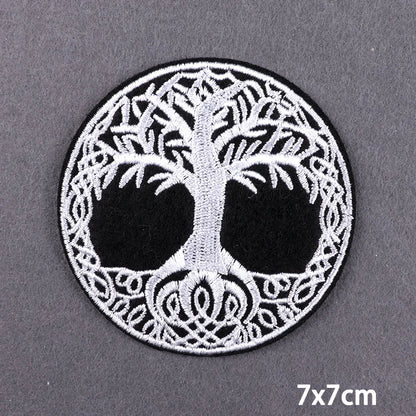 The Death Embroidery Iron On Patches For Clothing DIY Applique Patches On Clothes Skull Badges on backpack Jakcet