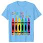 Color The World with Kindness T Shirt for Women Clothing Back To School Tops Teachers' Day Gift Harajuku Short Sleeve Tees
