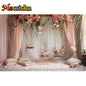 Mocsicka Photography Background Spring Indoor Wreath Cradle Decor Wedding Maternity Adult Kids Portrait Backdrop Photo Studio
