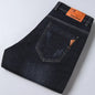 Men’s Straight Jeans (Stretch Slim Fit, Business Casual Denim Trousers)