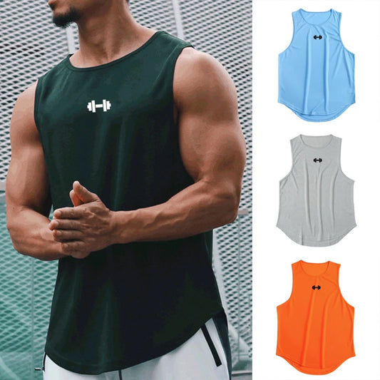 Men’s Quick‑Dry Gym Tank Top – Loose Sleeveless Fitness Shirt for Training, Basketball & Summer Wear