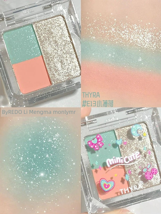 Thyra Three-Color Daily Matte Portable Eye Shadow Plate