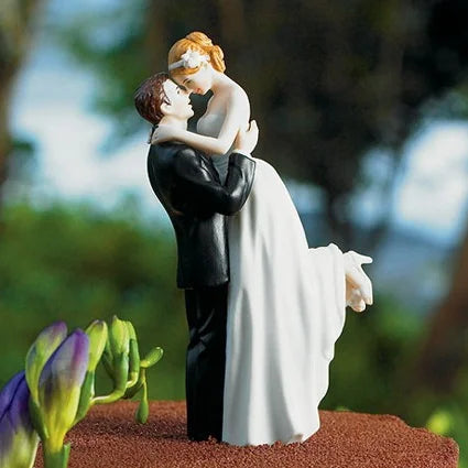 Bride & Groom Funny Wedding Cake Topper Figurine