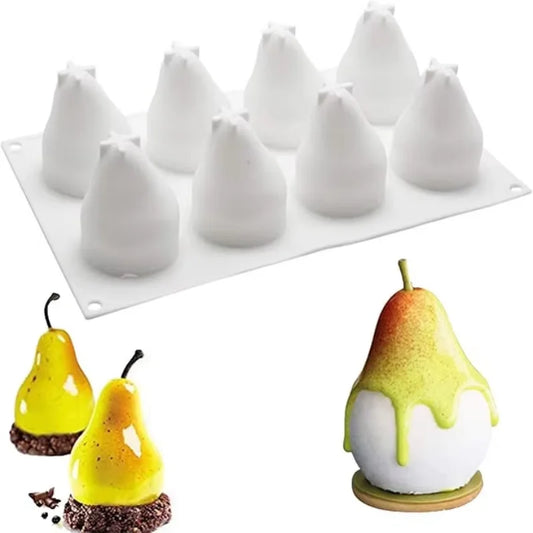 Fruit Series Mango Pear Baking Mousse Cake Silicone Mold Dessert Baking Non stick Durable Easy to Clean French Cake Decoration