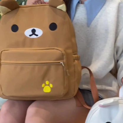 Kawaii Cute Bear Backpack (Large Capacity · Anime Style · Waterproof Nylon Schoolbag)