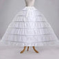 A‑Line Hoopless Petticoat / 6‑Hoop White Crinoline Underskirt (Wedding Dress)