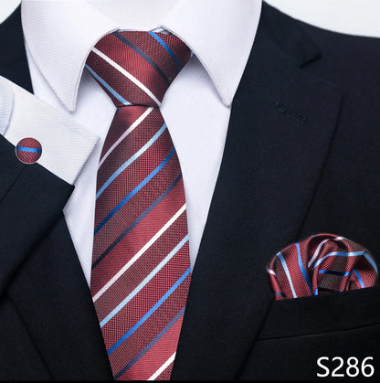 Silk Tie Pocket Squares Necktie Suit Accessories