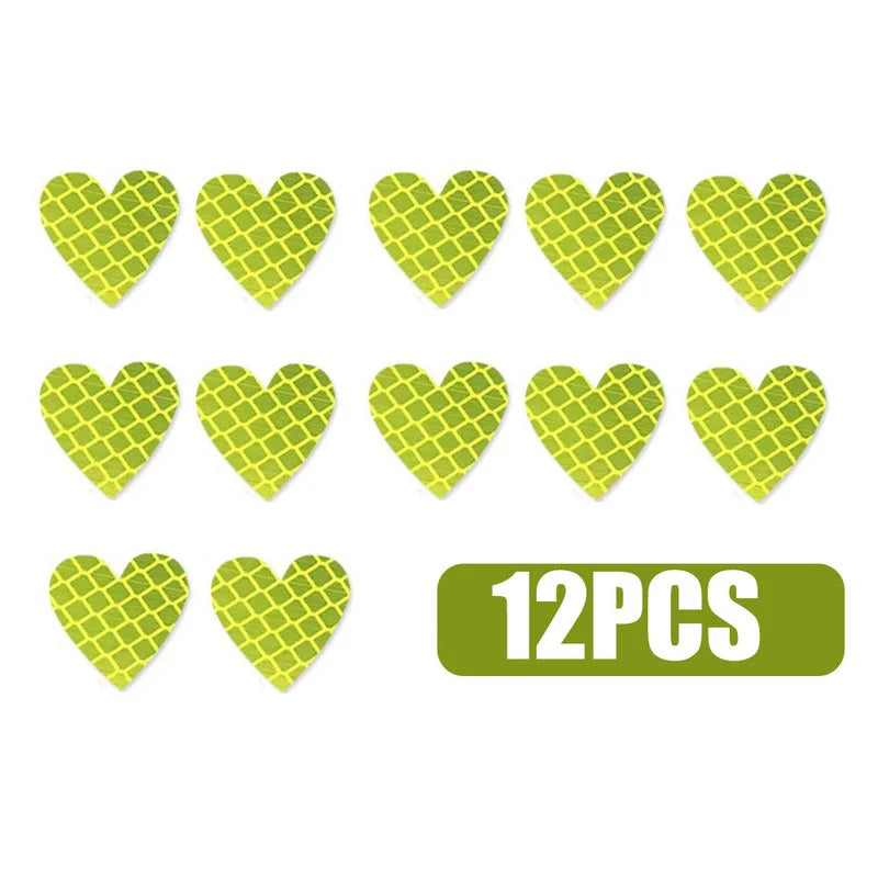 delete  12pcs Heart Shape Reflective Car Stickers Night Warning Mark Reflective Tape Stickers Decoration Decal Car Accessories