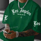 LOS ANGELES  Print Mens  Jersey T-shirt Short Sleeve PLUS size round neck