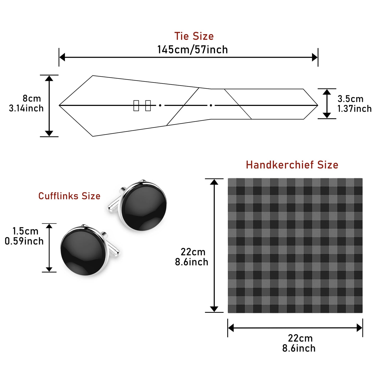 Silk Tie Pocket Squares Necktie Suit Accessories
