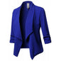 Women’s Waterfall Open‑Front Blazer – Asymmetrical Long Jacket