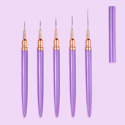 4/6/10Pcs Set Nail Art Stamp Pen DIY Floral Butterfly Nail Graffiti Nail Dotting Tools Polishing Painting Drawing Manicure Tools