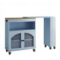 Kitchen Island Cart with Extendable Table, LED & Power Outlets