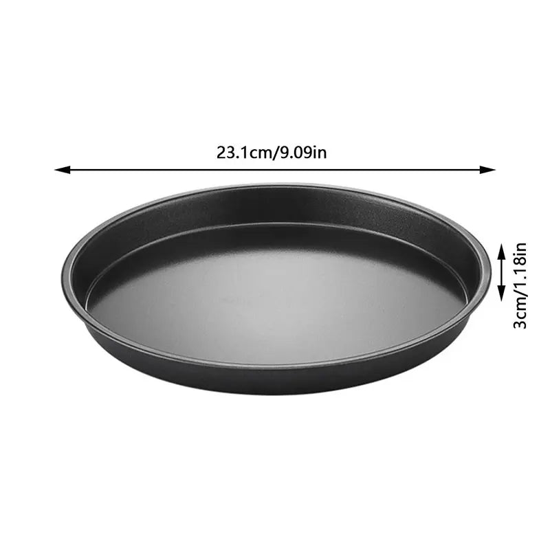 Round Carbon‑Steel Deep‑Dish Pizza Pan – Non‑Stick Baking Tray (6–9 Inch)