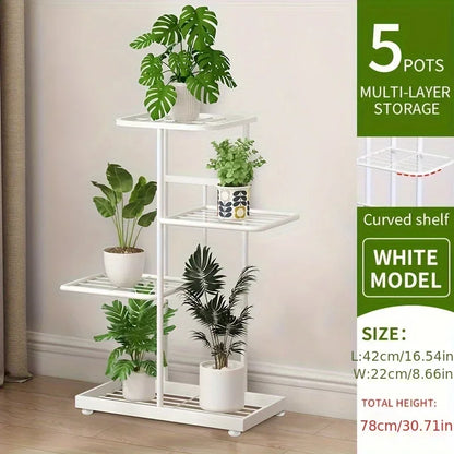 Multi‑Tier Iron Plant Stand – 4/5/6‑Layer Flower Shelf