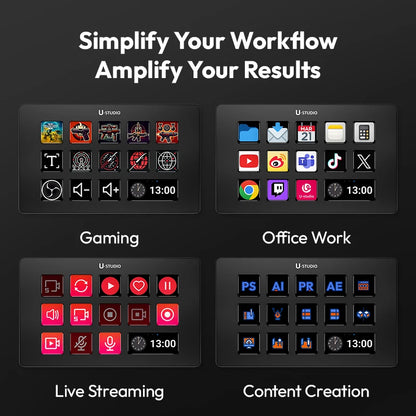 D200 Live Streaming Controller (13 LCD Keys for Gaming, Office, Vlog &amp; Content Creation)