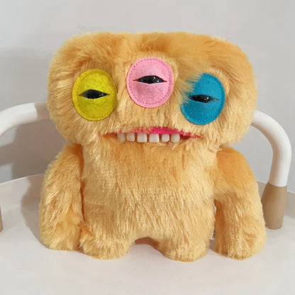 22cm Cartoon Funny Ugly The Block Monster Plushies Rainbow Crazy Rabbit Monster With Tooth Stuffed Monster Peluche Xmas Gifts