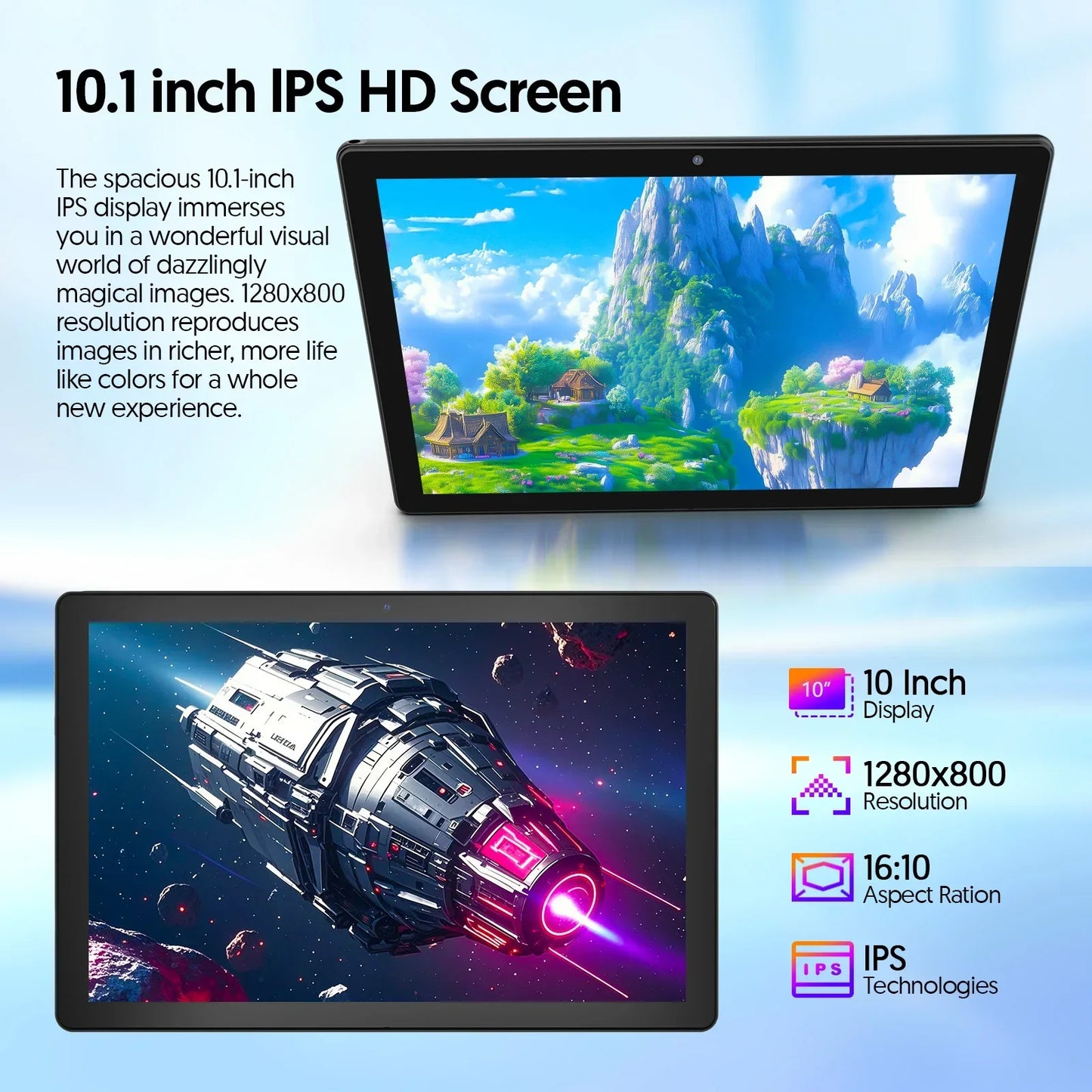 10" Android 15 Tablet (12GB+64GB)