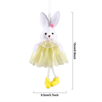 1pc Easter Flower Fairy Decoration Cute Rabbit Hanging Pendant Spring Easter Party Decor Birthday Baby Shower Supplies Kids Gift