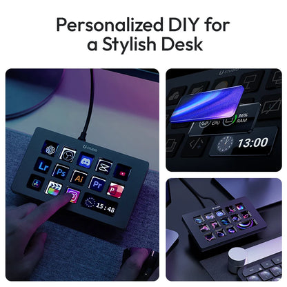 D200 / D200H Stream Deck Controller (14 Custom LCD Keys · OBS · Content Creation · Gaming)