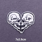 The Death Embroidery Iron On Patches For Clothing DIY Applique Patches On Clothes Skull Badges on backpack Jakcet