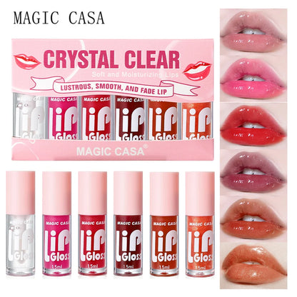 6pcs/set Hydrating Jelly long-lasting Moisturizing Lip Oils