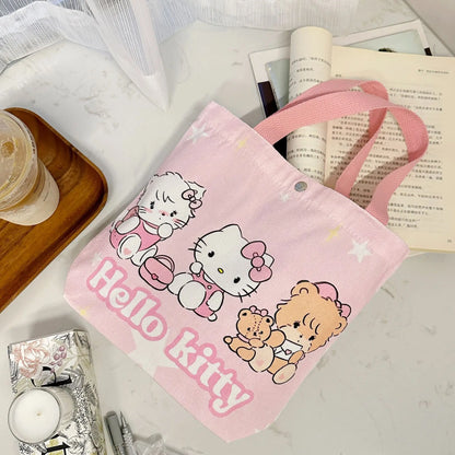 Hello Kitty Spacious Canvas Tote Bag (Kawaii Eco‑Friendly Market Bag)