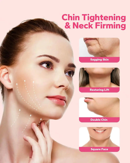 Reusable V‑Line Face Strap – Chin‑Up Patch & Double Reducer Lifting Belt for Sagging Skin