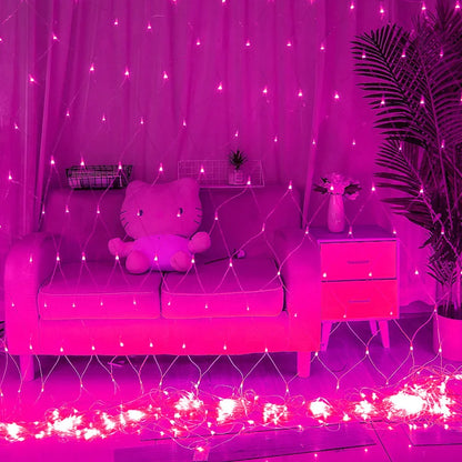 LED Net Mesh Fairy Lights – Outdoor Waterproof Curtain String Lights (Multiple Sizes, 110V/220V)