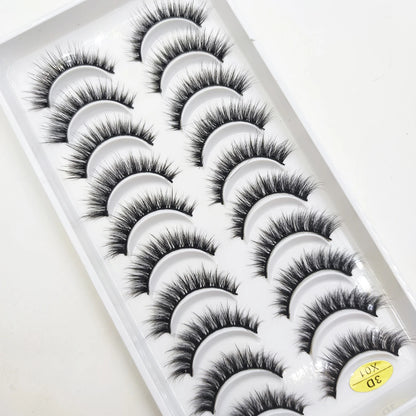 10 Pairs of Natural 3D Mink Lashes