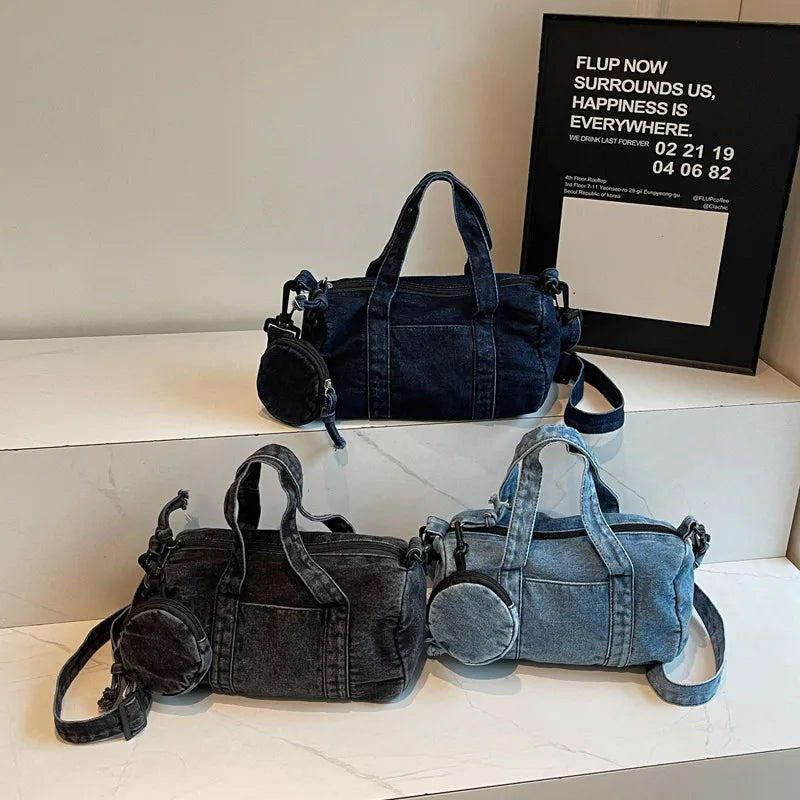 Women’s Denim Shoulder & Crossbody Tote