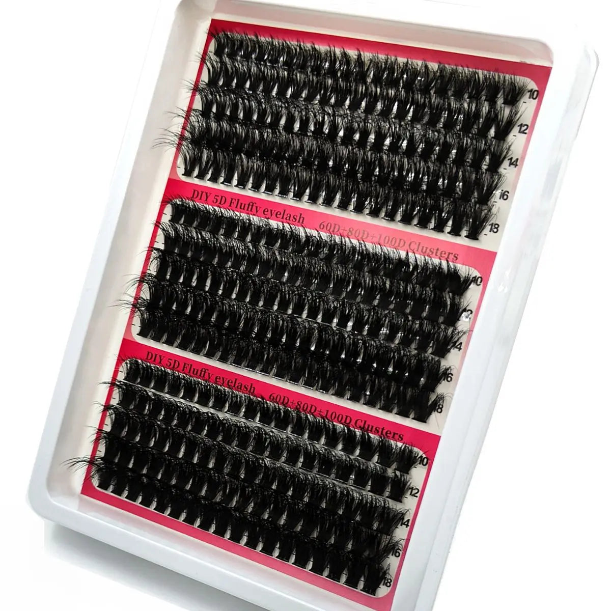 15 Rows DIY 5D Fluffy Lash 60D/80D/100D Thick Eyelash Clusters /Wispy Individual Lashes 10-20mm Cluster
