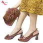 Italian-designed Nigerian shoes and bag set for women.