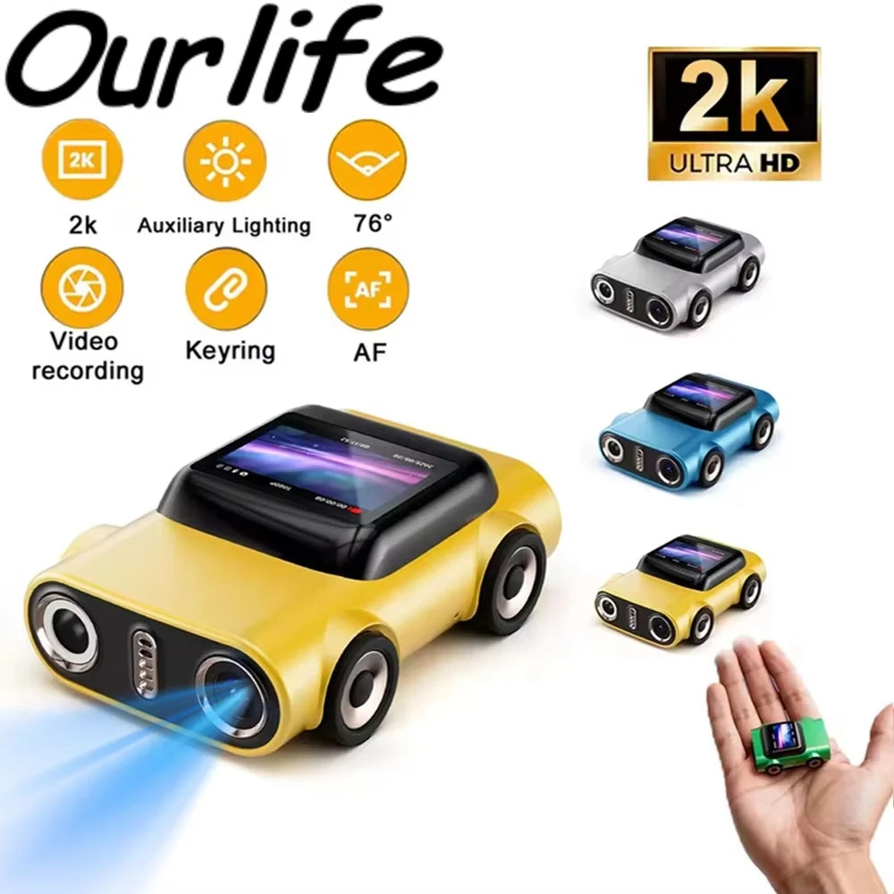 Keychain Mini Action Camera (1080P, 1.0" LCD, Retro CCD Style)