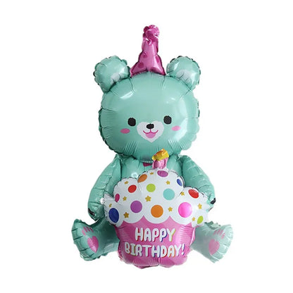 4D Bear Foil Balloon – Cute Baby Birthday Photo Prop & Baby Shower Party Decoration